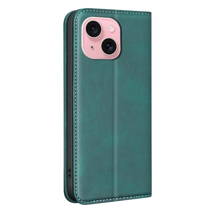 For iPhone 13 / 14 BINFEN COLOR Calfskin Texture Magnetic RFID Vegan Leather Phone Case