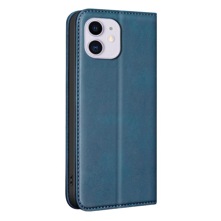For iPhone 12 / 12 Pro BINFEN COLOR Calfskin Texture Magnetic RFID Vegan Leather Phone Case