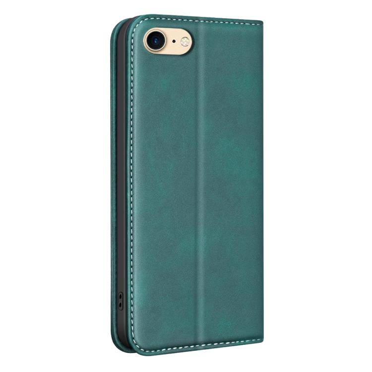 For iPhone 8 / 6 / 7 BINFEN COLOR Calfskin Texture Magnetic RFID Vegan Leather Phone Case