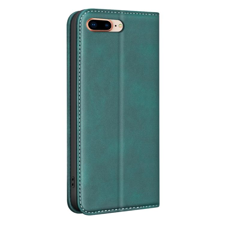 For iPhone 8 Plus/6 Plus/7 Plus BINFEN COLOR Calfskin Texture Magnetic RFID Vegan Leather Phone Case