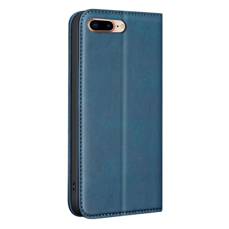For iPhone 8 Plus/6 Plus/7 Plus BINFEN COLOR Calfskin Texture Magnetic RFID Vegan Leather Phone Case