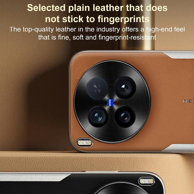 For vivo X300S Electroplated Frame Sheepskin Texture Morandi Color Shockproof Phone Case