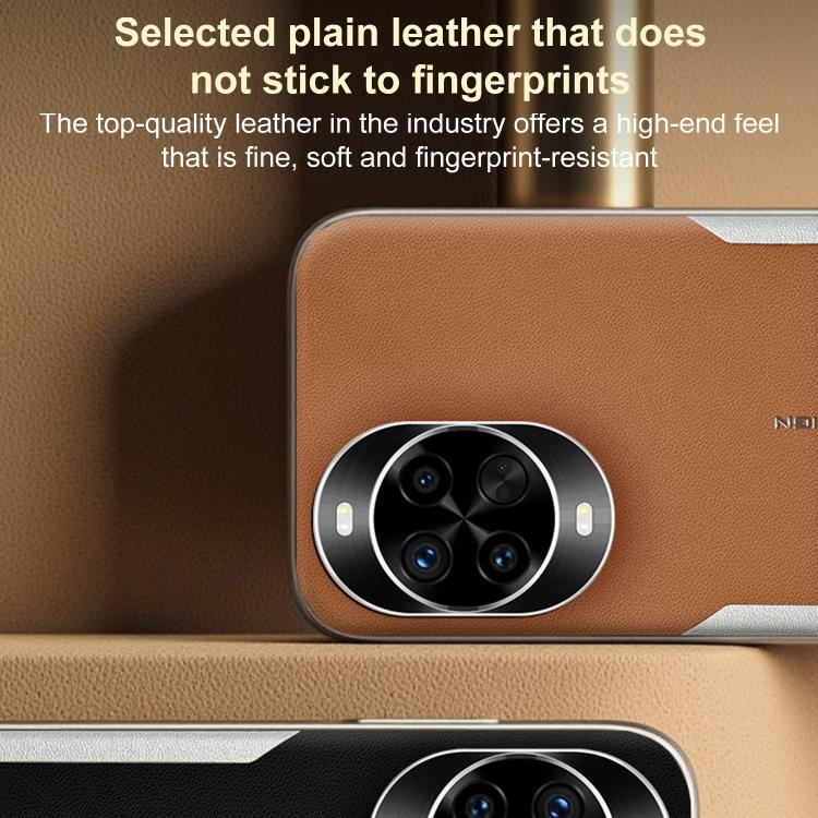 For Huawei Nova 13 Electroplated Frame Sheepskin Texture Morandi Color Shockproof Phone Case