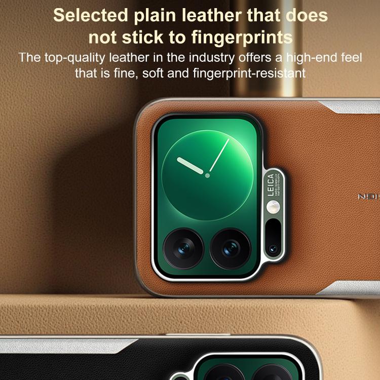 For Xiaomi 17 Pro Max Electroplated Frame Sheepskin Texture Morandi Color Shockproof Phone Case