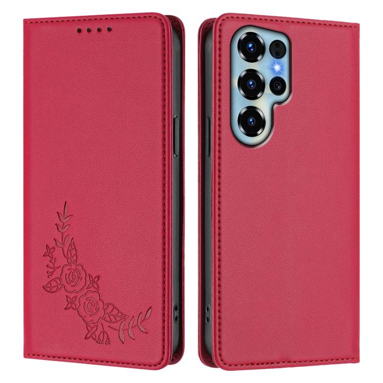 For Doogee Note 56X / 56X Pro Peony Embossed Magnetic RFID Vegan Leather Phone Case