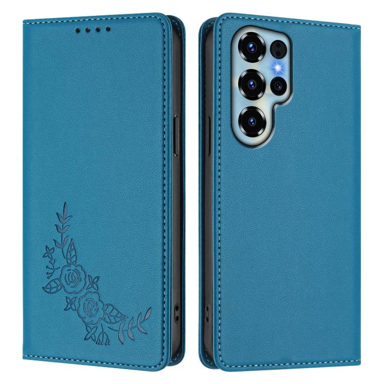 For Doogee Note 56X / 56X Pro Peony Embossed Magnetic RFID Vegan Leather Phone Case