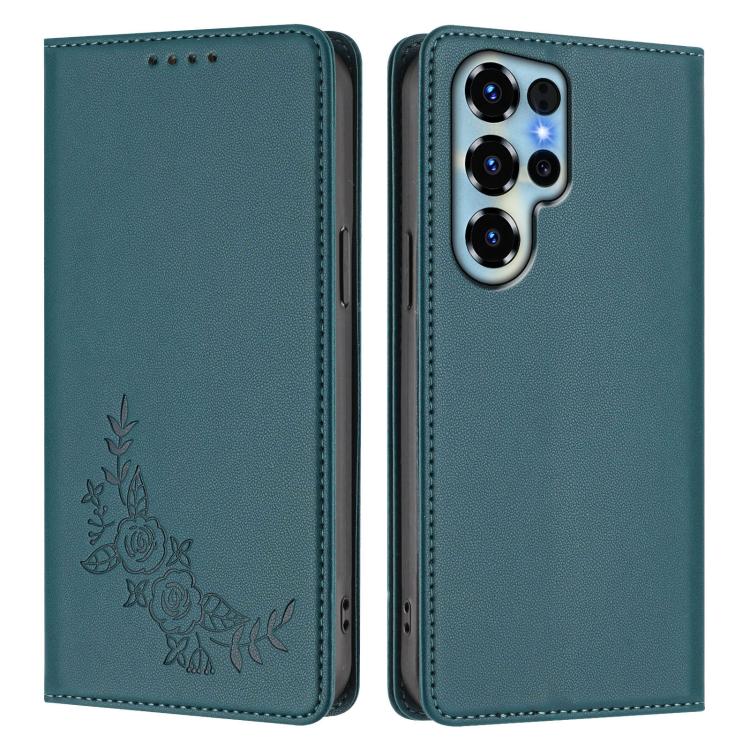For Doogee Note 56X / 56X Pro Peony Embossed Magnetic RFID Vegan Leather Phone Case