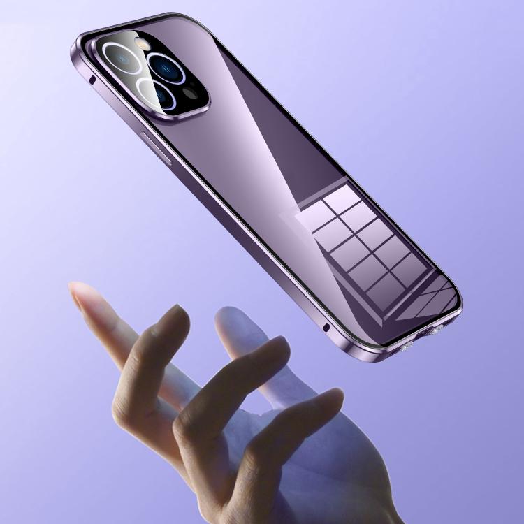 For iPhone 17 Pro Max Magnetic Double-buckle HD Tempered Glass Phone Case