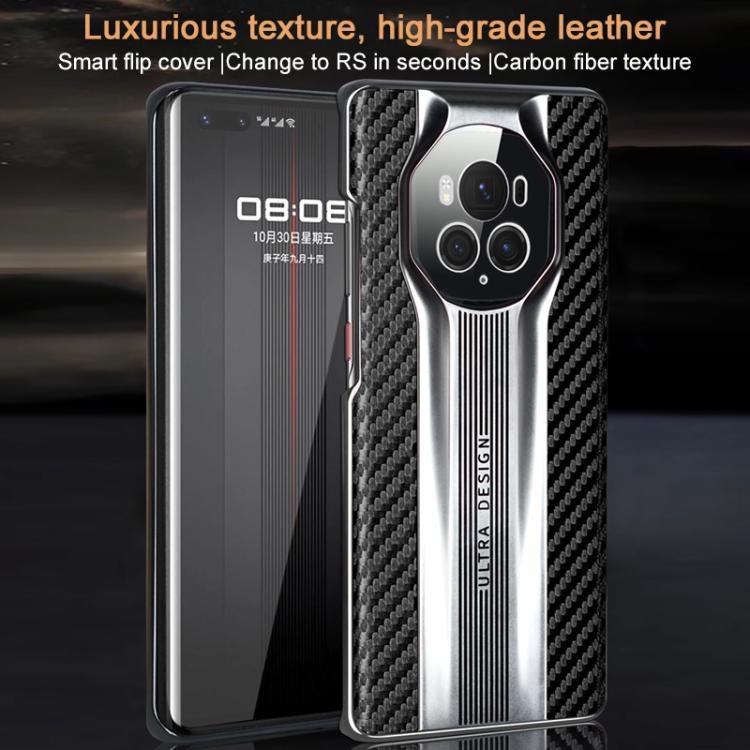For Honor Magic6 Electroplated Matte Carbon Fiber Texture Phone Case