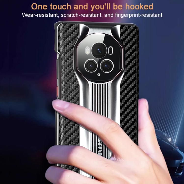 For Honor Magic6 Electroplated Matte Carbon Fiber Texture Phone Case