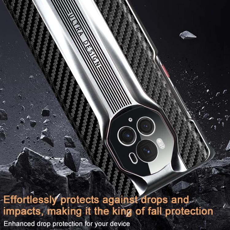 For Honor Magic6 Electroplated Matte Carbon Fiber Texture Phone Case