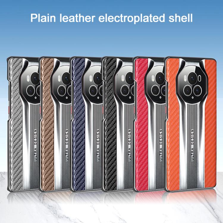 For Honor Magic6 Electroplated Matte Carbon Fiber Texture Phone Case