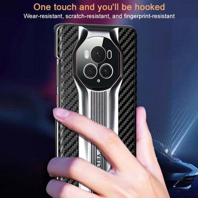 For Honor Magic6 Pro Electroplated Matte Carbon Fiber Texture Phone Case