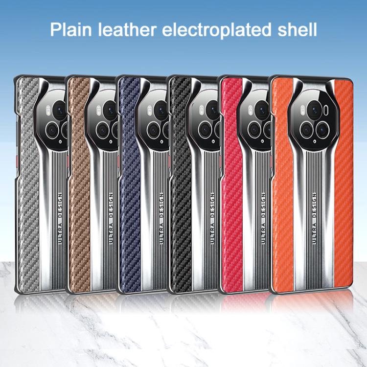 For Honor Magic6 Pro Electroplated Matte Carbon Fiber Texture Phone Case