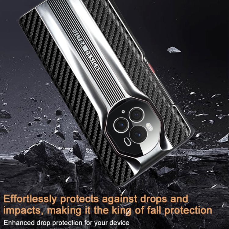 For Honor Magic6 Pro Electroplated Matte Carbon Fiber Texture Phone Case