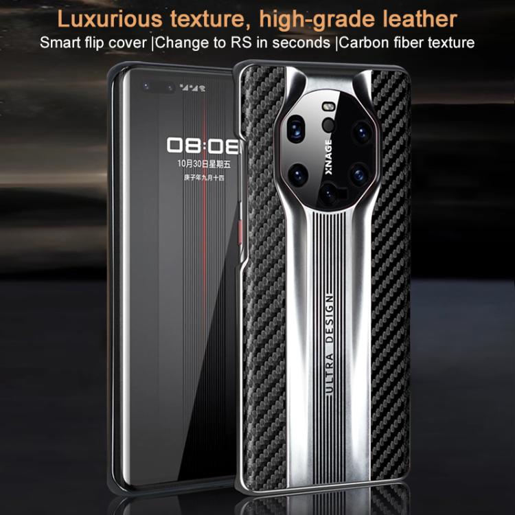 For Huawei Mate 40 RS Porsche Design Electroplated Matte Carbon Fiber Texture Phone Case