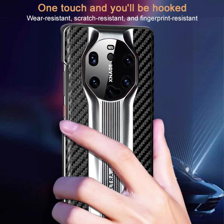 For Huawei Mate 40 RS Porsche Design Electroplated Matte Carbon Fiber Texture Phone Case
