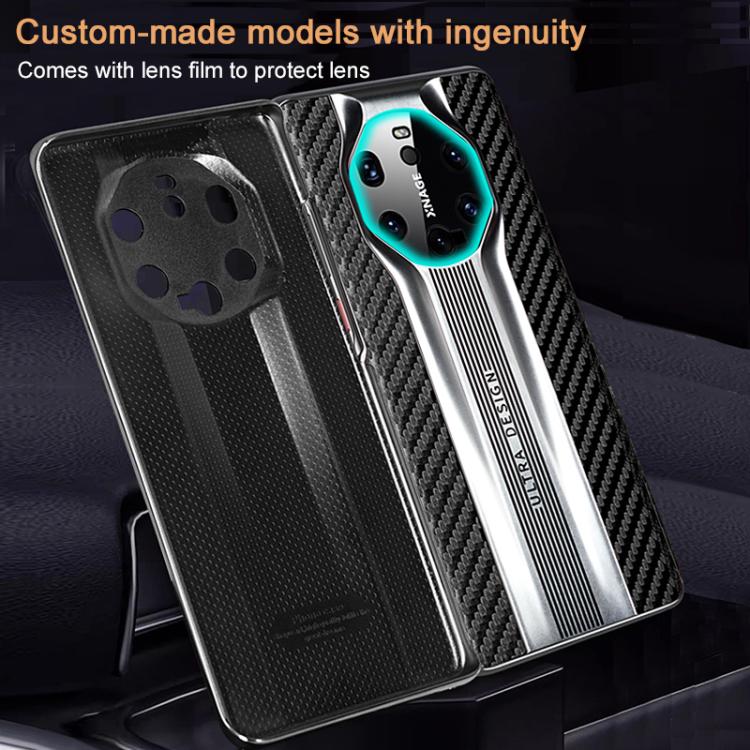 For Huawei Mate 40 RS Porsche Design Electroplated Matte Carbon Fiber Texture Phone Case