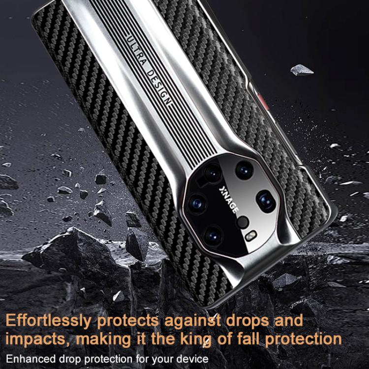 For Huawei Mate 40 RS Porsche Design Electroplated Matte Carbon Fiber Texture Phone Case