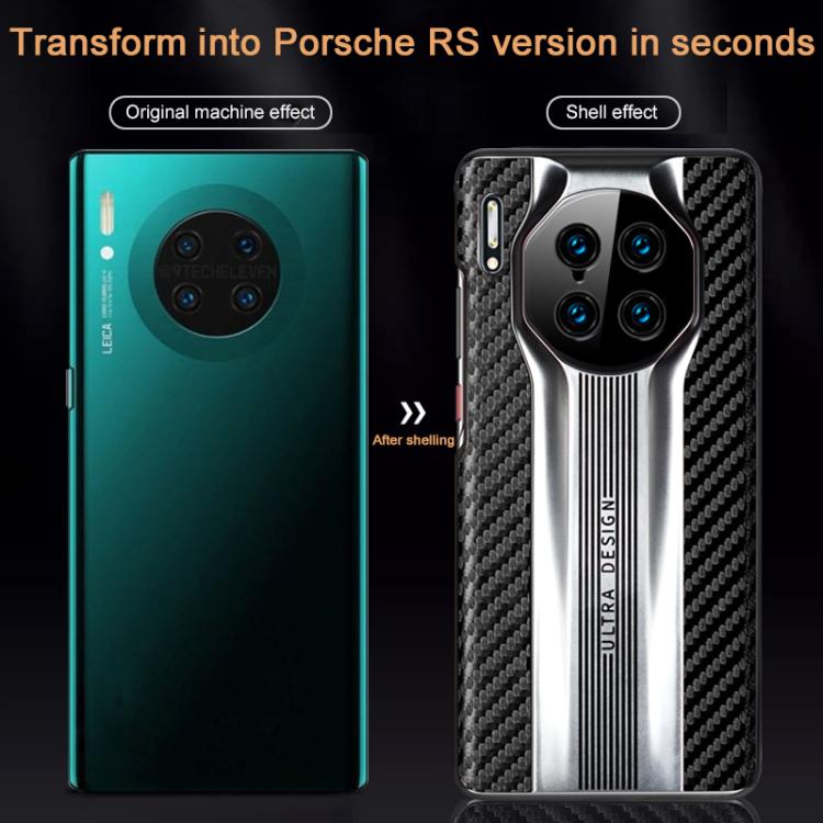 For Huawei Mate 30 Pro Electroplated Matte Carbon Fiber Texture Phone Case