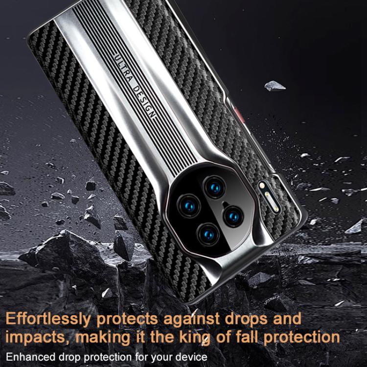 For Huawei Mate 30 Pro Electroplated Matte Carbon Fiber Texture Phone Case