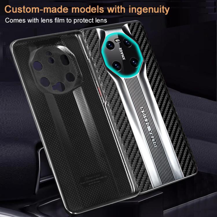 For Huawei Mate 40 Electroplated Matte Carbon Fiber Texture Phone Case