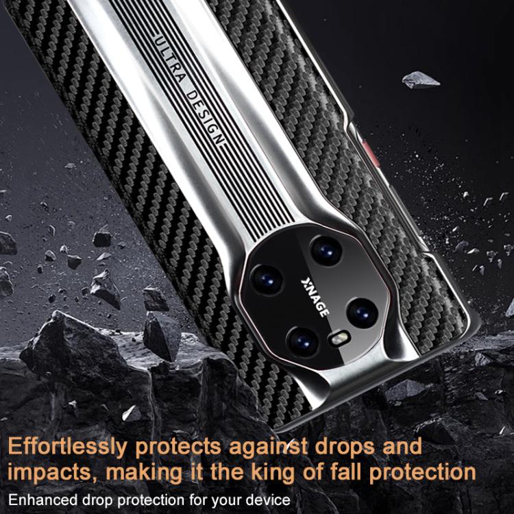 For Huawei Mate 40 Electroplated Matte Carbon Fiber Texture Phone Case
