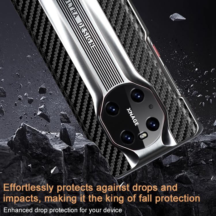 For Huawei Mate 40 Pro Electroplated Matte Carbon Fiber Texture Phone Case