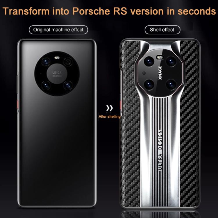 For Huawei Mate 40 Pro Electroplated Matte Carbon Fiber Texture Phone Case