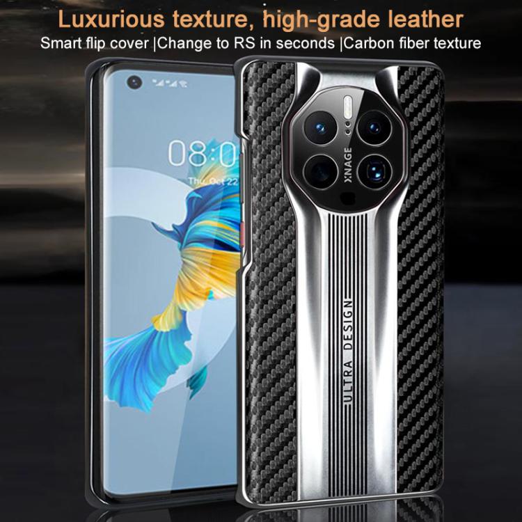 For Huawei Mate 50 RS Porsche Design Electroplated Matte Carbon Fiber Texture Phone Case