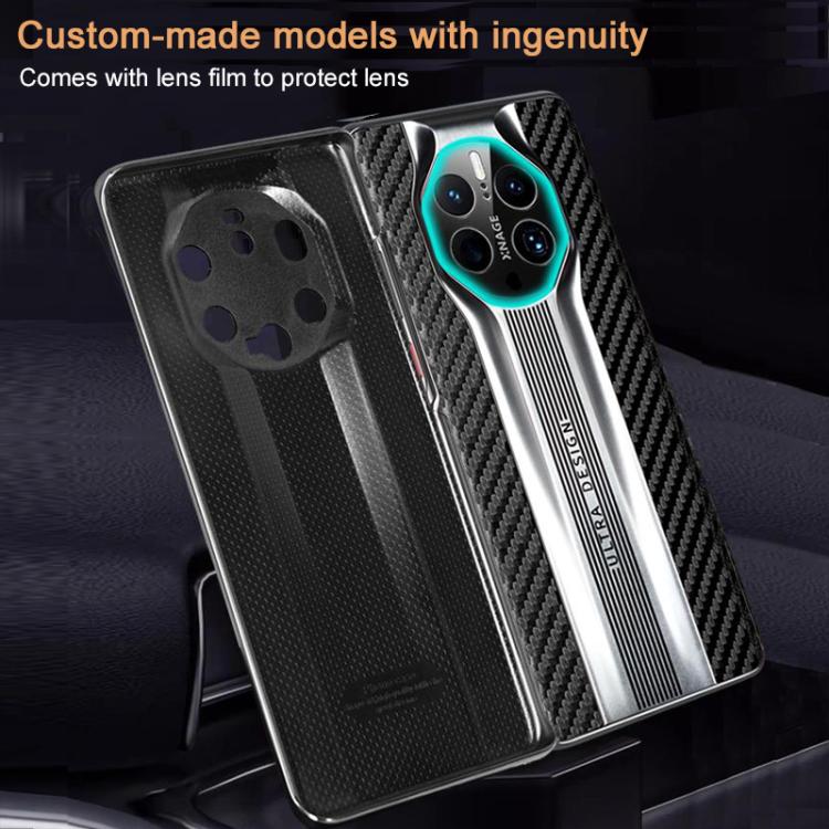 For Huawei Mate 50 RS Porsche Design Electroplated Matte Carbon Fiber Texture Phone Case