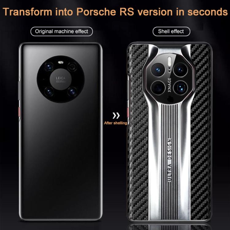 For Huawei Mate 50 RS Porsche Design Electroplated Matte Carbon Fiber Texture Phone Case