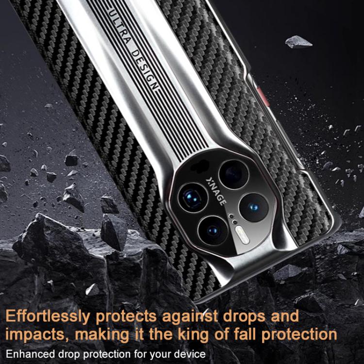 For Huawei Mate 50 RS Porsche Design Electroplated Matte Carbon Fiber Texture Phone Case