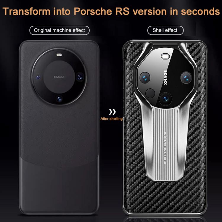 For Huawei Mate 60 Electroplated Matte Carbon Fiber Texture Phone Case