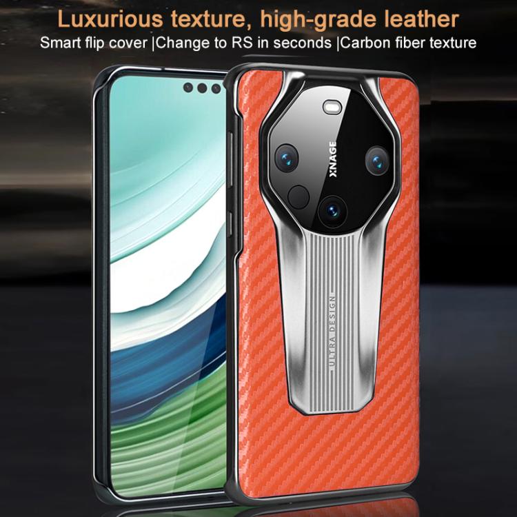 For Huawei Mate 60 Electroplated Matte Carbon Fiber Texture Phone Case