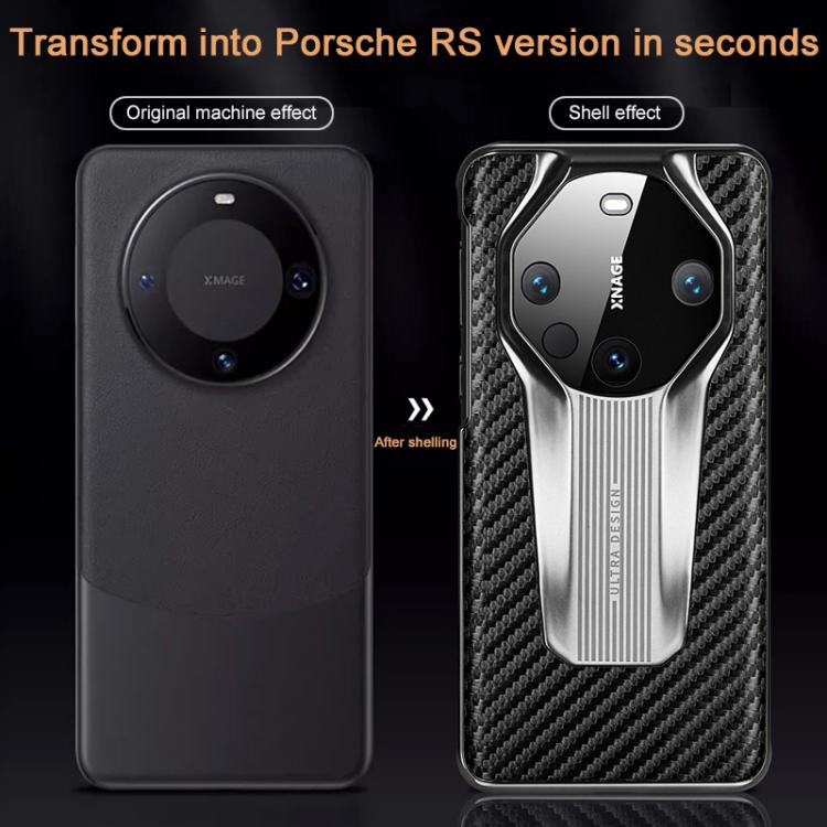 For Huawei Mate 60 Pro Electroplated Matte Carbon Fiber Texture Phone Case