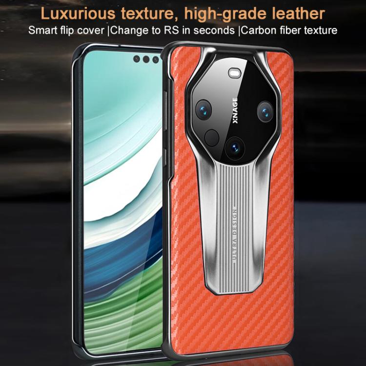 For Huawei Mate 60 Pro Electroplated Matte Carbon Fiber Texture Phone Case