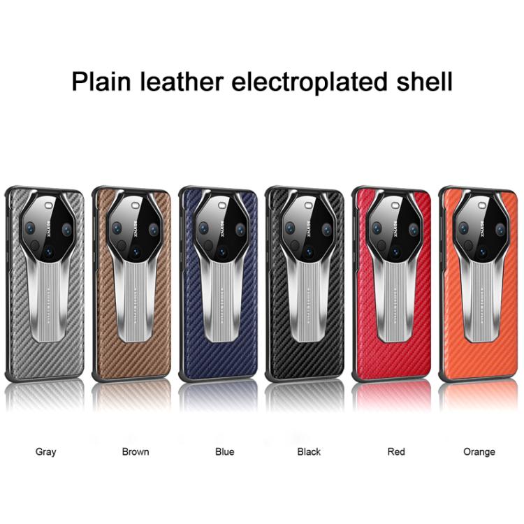 For Huawei Mate 60 Pro Electroplated Matte Carbon Fiber Texture Phone Case