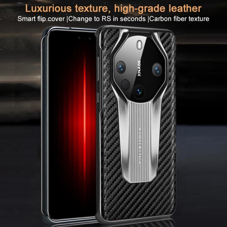 For Huawei Mate 60 RS Ultimate Electroplated Matte Carbon Fiber Texture Phone Case