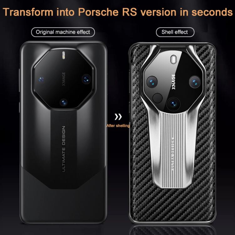 For Huawei Mate 60 RS Ultimate Electroplated Matte Carbon Fiber Texture Phone Case