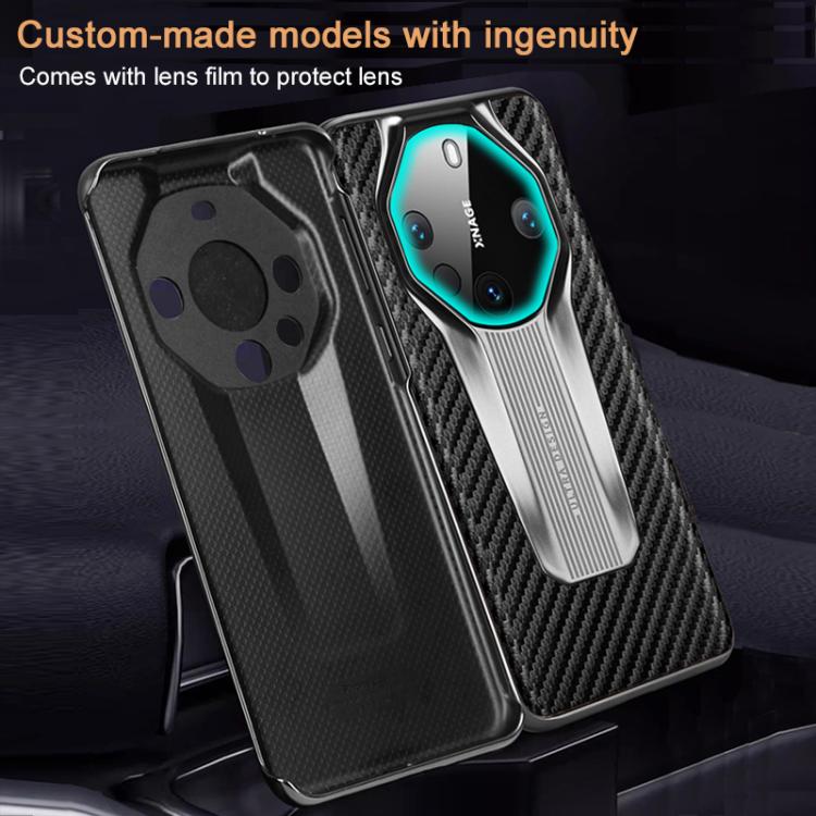 For Huawei Mate 60 RS Ultimate Electroplated Matte Carbon Fiber Texture Phone Case