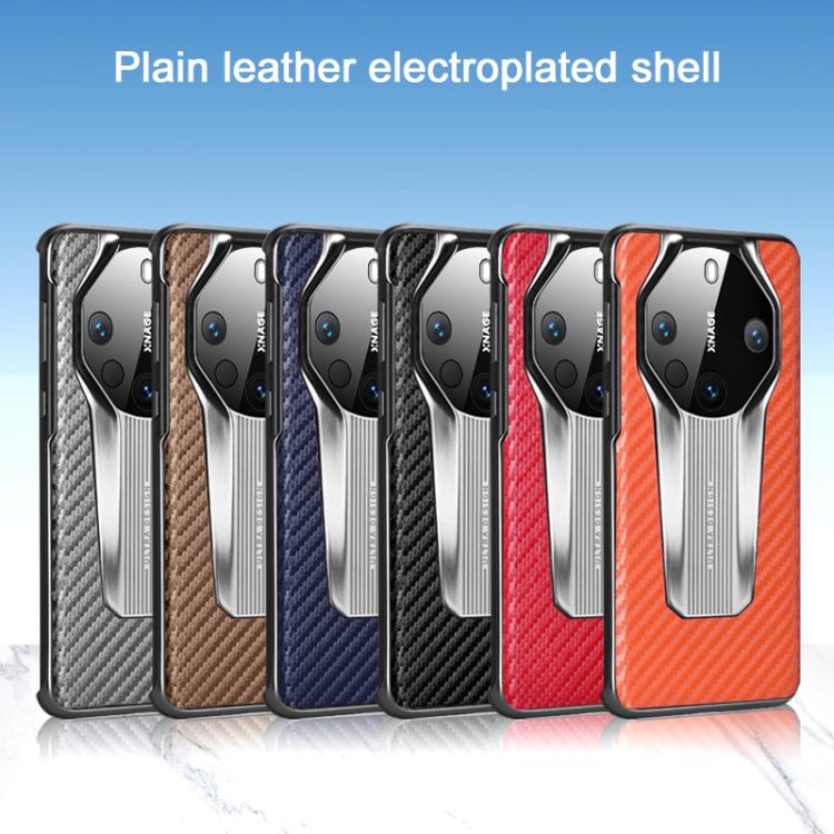 For Huawei Mate 60 RS Ultimate Electroplated Matte Carbon Fiber Texture Phone Case