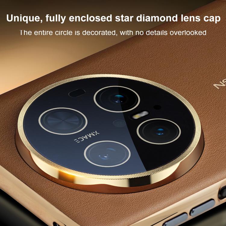 For Huawei Mate 70 Pro Electroplated Soft Frame Heat Dissipation Vegan Leather Shockproof Phone Case