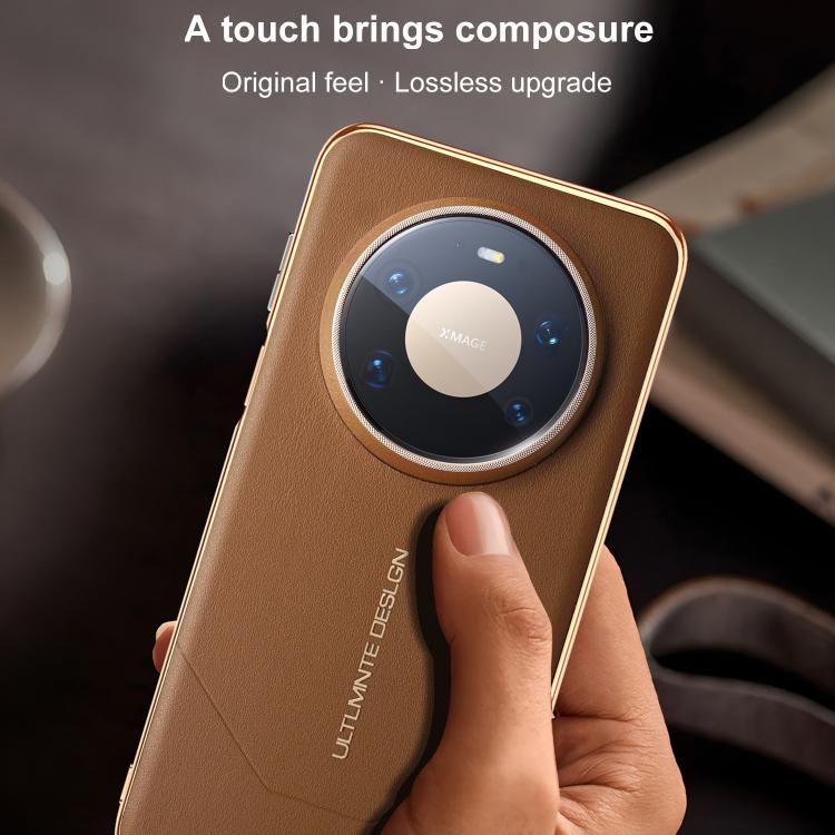 For Huawei Mate 80 Electroplated Soft Frame Heat Dissipation Vegan Leather Shockproof Phone Case