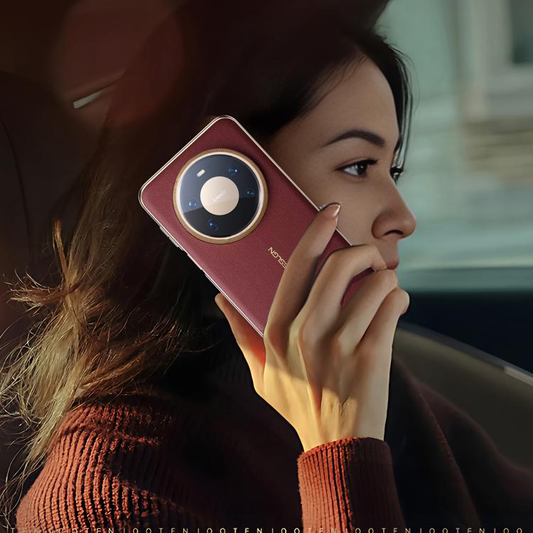 For Huawei Mate 80 Electroplated Soft Frame Heat Dissipation Vegan Leather Shockproof Phone Case