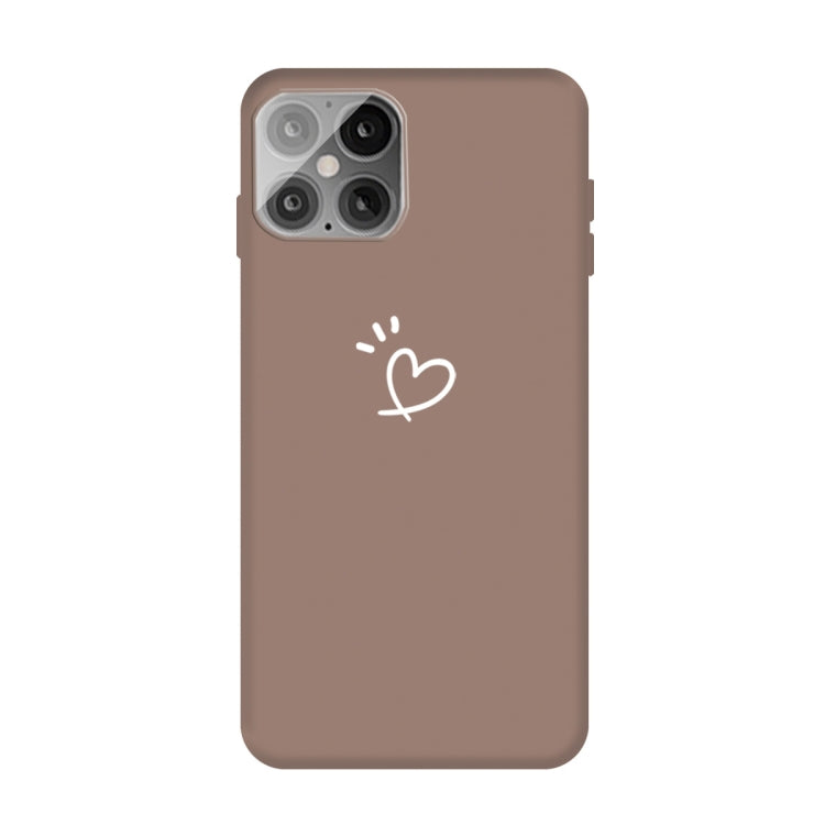 For iPhone 12 mini Three Dots Love-heart Pattern Frosted TPU Protective Case