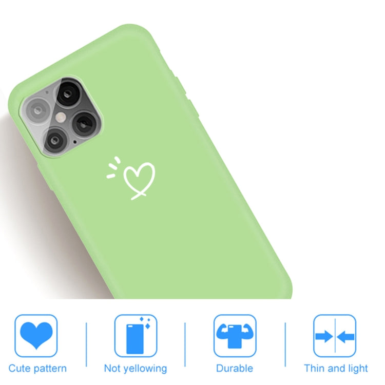 For iPhone 12 mini Three Dots Love-heart Pattern Frosted TPU Protective Case
