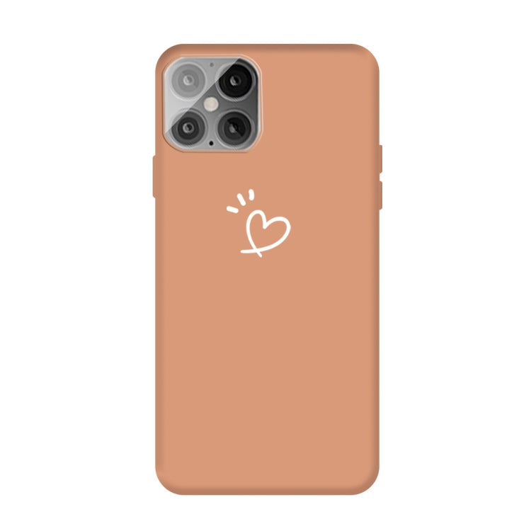 For iPhone 12 Pro Max Three Dots Love-heart Pattern Frosted TPU Protective Case