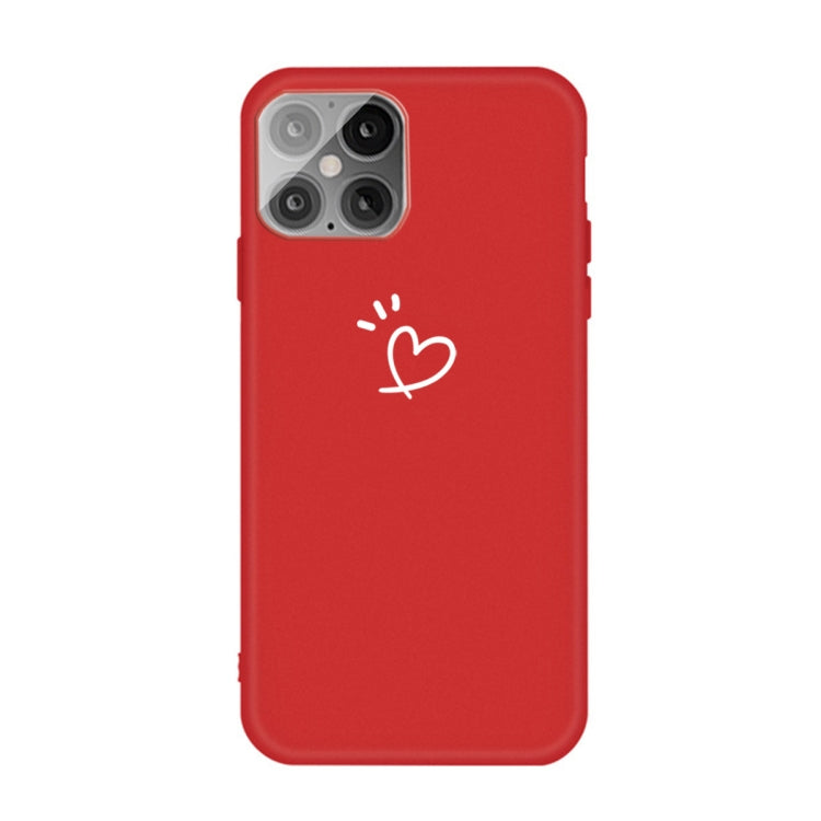 For iPhone 12 Pro Max Three Dots Love-heart Pattern Frosted TPU Protective Case