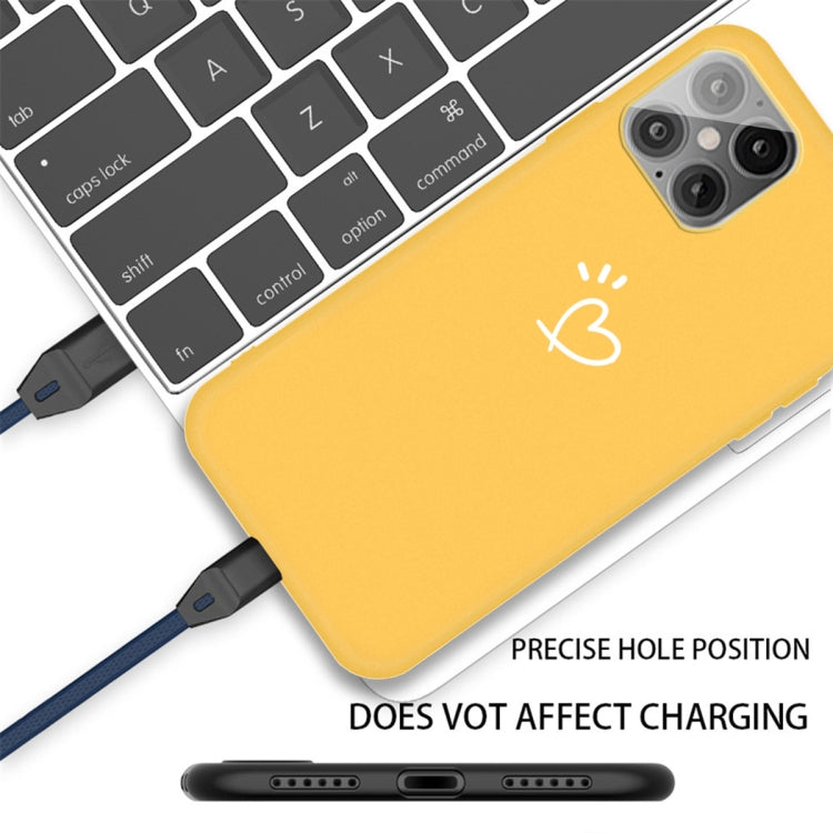 For iPhone 12 Pro Max Three Dots Love-heart Pattern Frosted TPU Protective Case